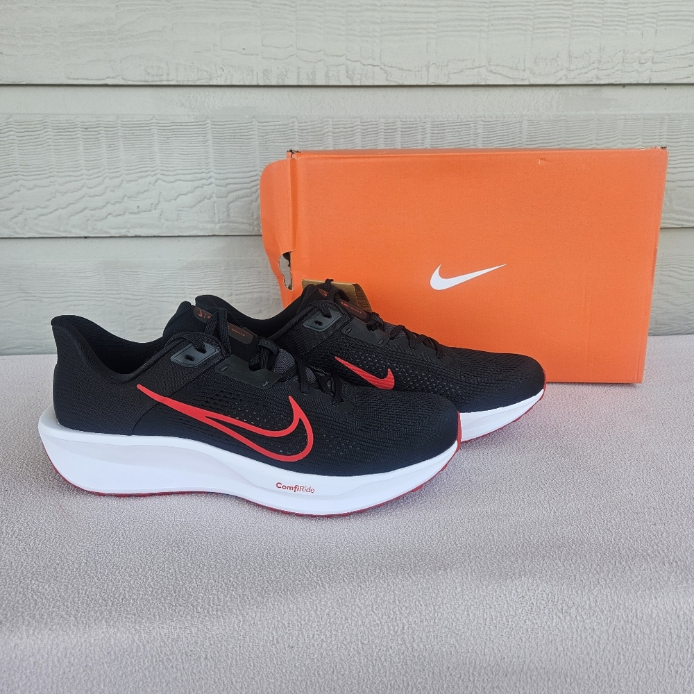 Nike Quest 6 Athletic Sneaker Men SZ 13 Black University Red FD6033-002